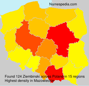 Surname Ziembinski in Poland Surname Ziembinski in Poland