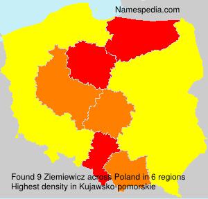 Surname Ziemiewicz in Poland