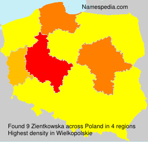 Surname Zientkowska in Poland Surname Zientkowska in Poland