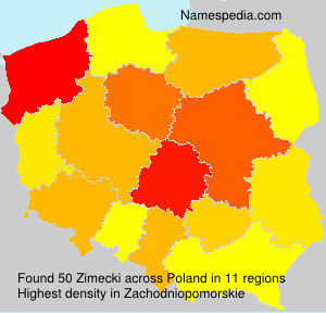 Surname Zimecki in Poland Surname Zimecki in Poland