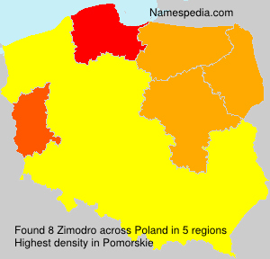 Surname Zimodro in Poland Surname Zimodro in Poland
