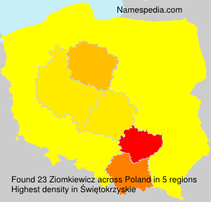 Surname Ziomkiewicz in Poland Surname Ziomkiewicz in Poland