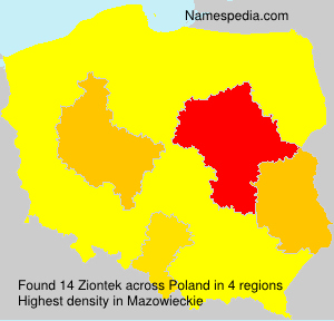 Surname Ziontek in Poland Surname Ziontek in Poland