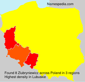 Surname Ziubryniewicz in Poland Surname Ziubryniewicz in Poland