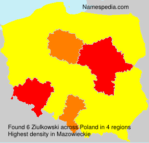 Surname Ziulkowski in Poland Surname Ziulkowski in Poland