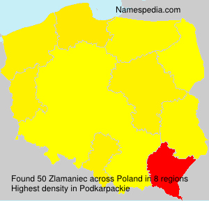Surname Zlamaniec in Poland Surname Zlamaniec in Poland
