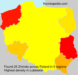 Surname Zminda in Poland Surname Zminda in Poland