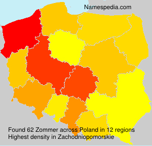 Surname Zommer in Poland Surname Zommer in Poland