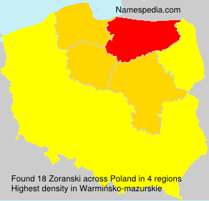 Surname Zoranski in Poland Surname Zoranski in Poland