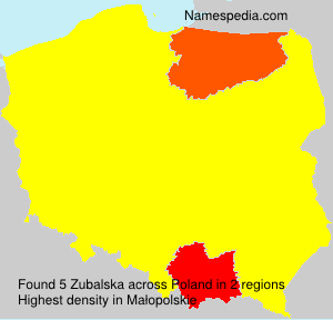 Surname Zubalska in Poland