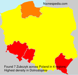 Surname Zubczyk in Poland Surname Zubczyk in Poland