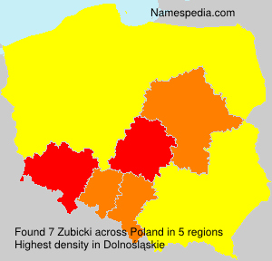 Surname Zubicki in Poland
