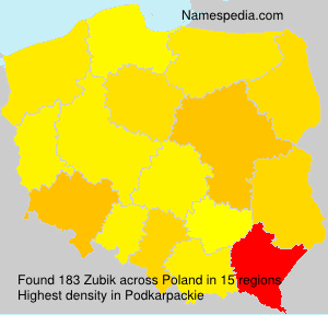 Surname Zubik in Poland Surname Zubik in Poland