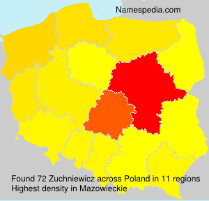 Surname Zuchniewicz in Poland Surname Zuchniewicz in Poland