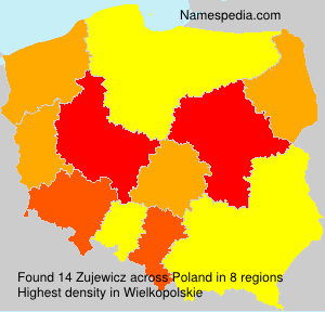Surname Zujewicz in Poland Surname Zujewicz in Poland