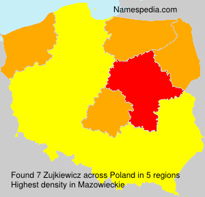 Surname Zujkiewicz in Poland Surname Zujkiewicz in Poland