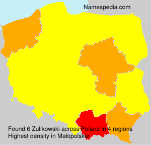 Surname Zulikowski in Poland Surname Zulikowski in Poland