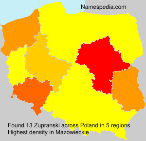 Surname Zupranski in Poland Surname Zupranski in Poland