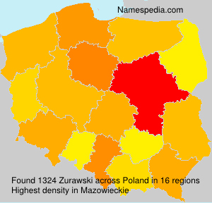 Surname Zurawski in Poland Surname Zurawski in Poland