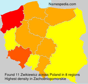 Surname Zwikiewicz in Poland Surname Zwikiewicz in Poland