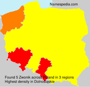 Surname Zwonik in Poland Surname Zwonik in Poland
