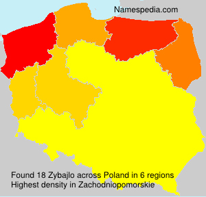 Surname Zybajlo in Poland