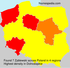 Surname Zyblewski in Poland