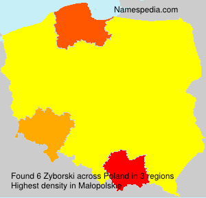 Surname Zyborski in Poland Surname Zyborski in Poland