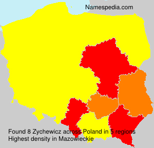 Surname Zychewicz in Poland