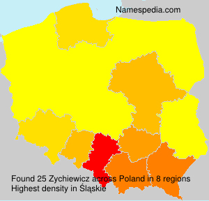 Surname Zychiewicz in Poland Surname Zychiewicz in Poland