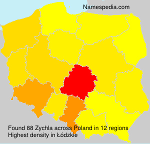Surname Zychla in Poland Surname Zychla in Poland