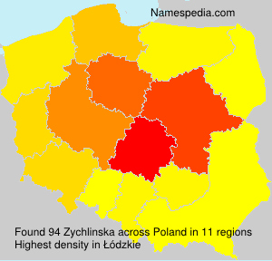 Surname Zychlinska in Poland