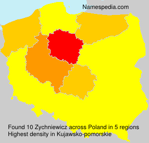 Surname Zychniewicz in Poland Surname Zychniewicz in Poland