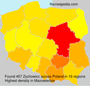 Surname Zychowicz in Poland Surname Zychowicz in Poland