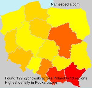 Surname Zychowski in Poland