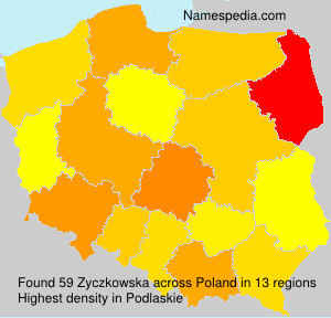 Surname Zyczkowska in Poland