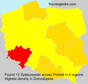 Surname Zydaczewski in Poland Surname Zydaczewski in Poland