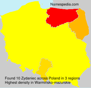 Surname Zydaniec in Poland Surname Zydaniec in Poland