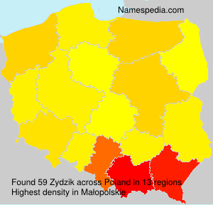 Surname Zydzik in Poland