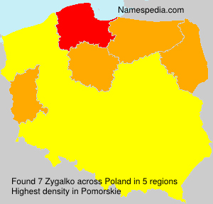 Surname Zygalko in Poland