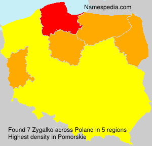 Surname Zygalko in Poland Surname Zygalko in Poland