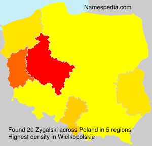 Surname Zygalski in Poland Surname Zygalski in Poland