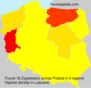 Surname Zygielewicz in Poland