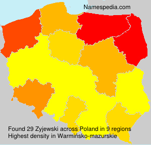 Surname Zyjewski in Poland Surname Zyjewski in Poland