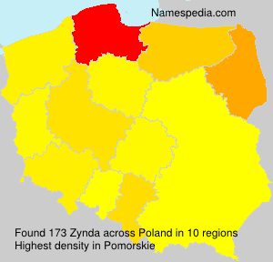 Surname Zynda in Poland Surname Zynda in Poland