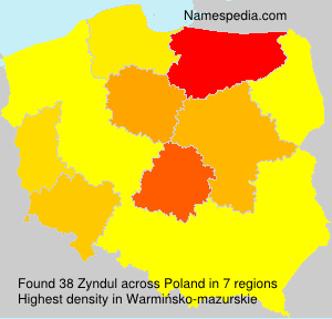 Surname Zyndul in Poland Surname Zyndul in Poland