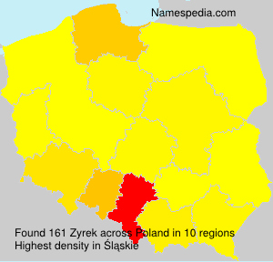 Surname Zyrek in Poland Surname Zyrek in Poland