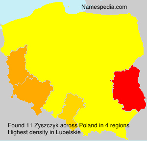 Surname Zyszczyk in Poland Surname Zyszczyk in Poland