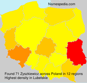 Surname Zyszkiewicz in Poland Surname Zyszkiewicz in Poland