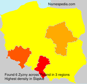 Surname Zyzny in Poland Surname Zyzny in Poland
